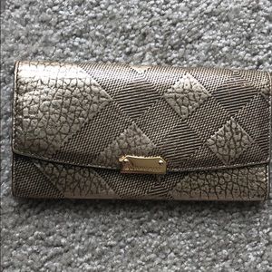 SOLD Burberry gold leather wallet
